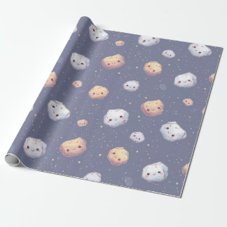 Happy Asteroid Wrapping Paper Geschenkpapier