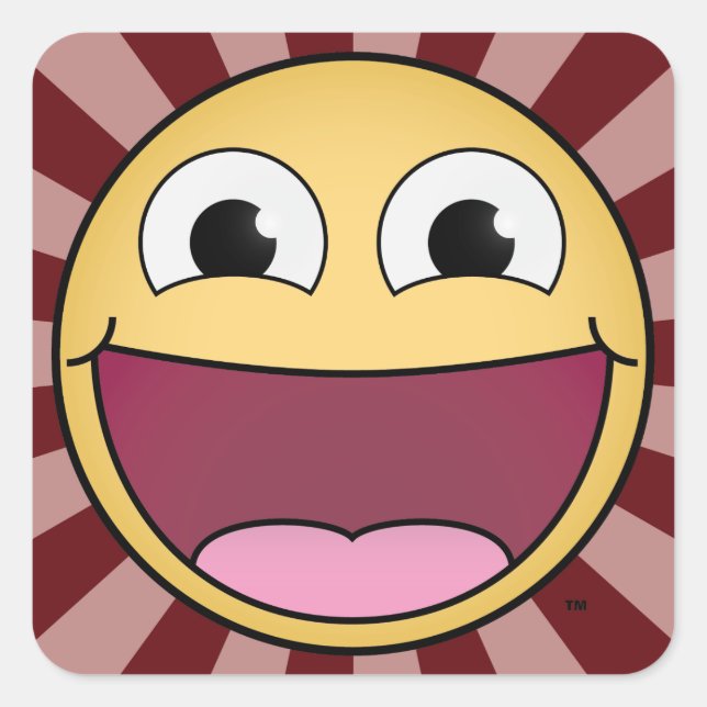 Happy! Aufkleber am Roten Platz (Vorderseite)