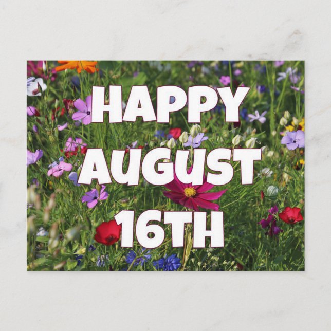 Happy August 16. Postkarte (Vorderseite)