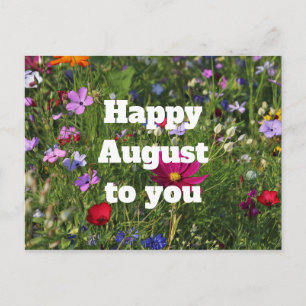 Happy August Postcard Postkarte