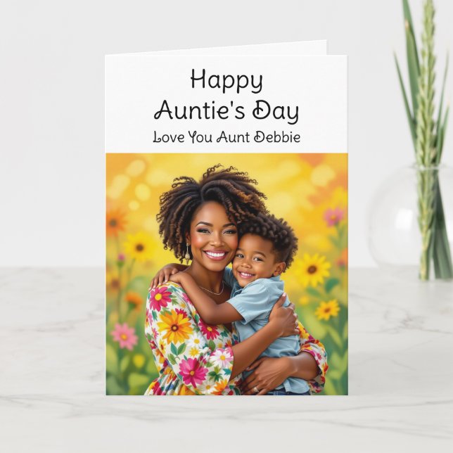 Happy Auntie's Day | Viertes Sonntag im Juli Karte (Vorderseite)