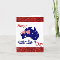 Happy Australia Day Australian Map Flag