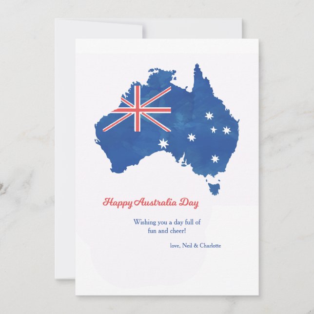 Happy Australia Day Card Ankündigung (Vorderseite)