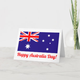 Happy Australia Day Grußkarte mit Flagge Karte