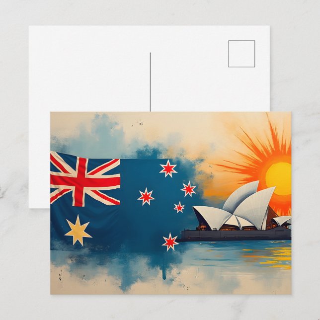 Happy Australia Day Postkarte (Vorne/Hinten)