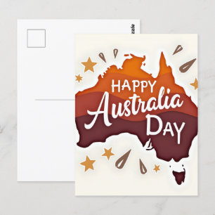 Happy Australia Day Postkarte