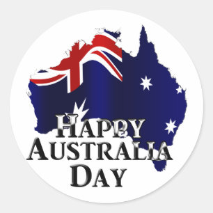 Happy Australia Day Runder Aufkleber