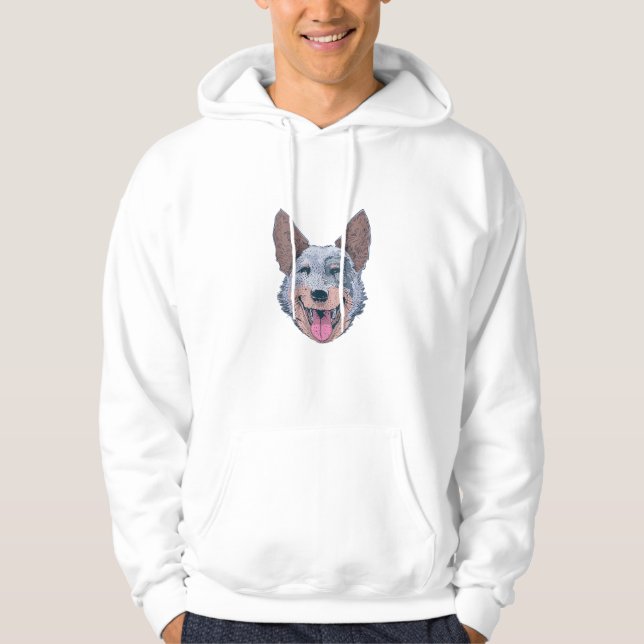 Happy Australian Cattle Dog Hoodie (Vorderseite)