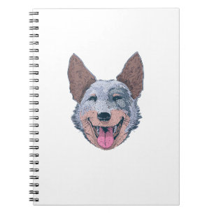 Happy Australian Cattle Dog Notizblock