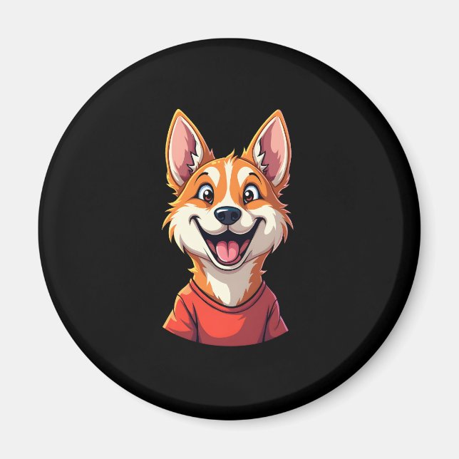 Happy Australian Cattle Dog Tank Magnet (Vorne)