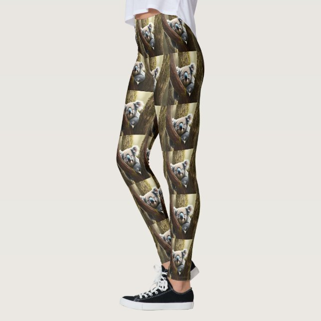 Happy australische Koala In Tree, Leggings (Links)