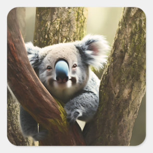 Happy australische Koala in Tree, Stickers