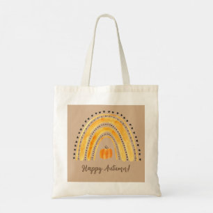 Happy Autumn Boho Rainbow Shopping Tote Bag Tragetasche