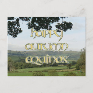 Happy Autumn Equinox Postcard Postkarte