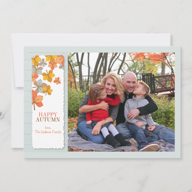 Happy Autumn Foto Card (Vorderseite)