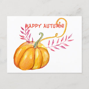 Happy Autumn Postcard Einladungspostkarte