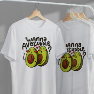 Happy Avocado Cartoon Food T-Shirt
