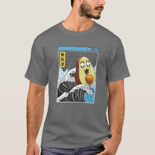Happy Avocado Kanagawa Wave Digital Kawaii Anime V T-Shirt