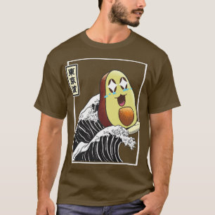 Happy Avocado Surfen Japan Kanagawa Wave Kawaii A T-Shirt