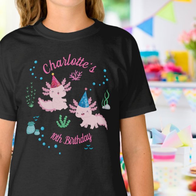 Happy Axolotl Birthday Girl T-Shirt (Von Creator hochgeladen)