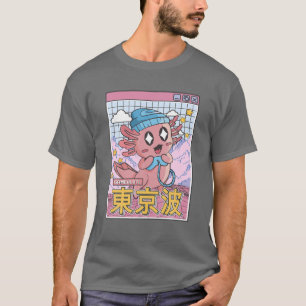 Happy Axolotl Gaming Vaporwave Ästhetik Kawaii Ga T-Shirt