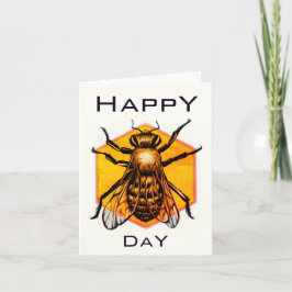 Happy B day Honey Bienen orange gelben Spaß Geburt Einladung