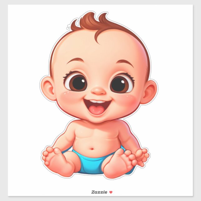 Happy Baby Cartoon Aufkleber (Blatt)
