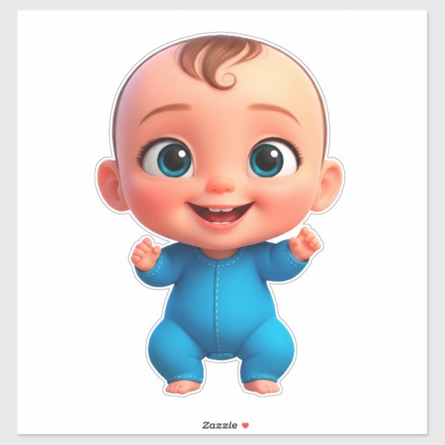 Happy Baby Cartoon Aufkleber (Blatt)