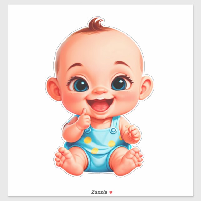 Happy Baby Cartoon Aufkleber (Blatt)