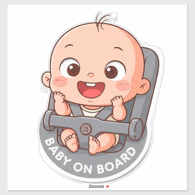 Happy Baby Cartoon Aufkleber (Blatt)