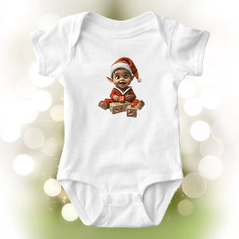 Happy Baby Christmas Elf Baby Bodysuit Strampler