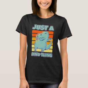 Happy Baby Dino Kid Tanzen Niedlich Dinosaurier Fo T-Shirt