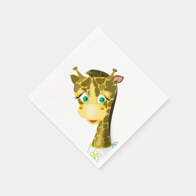 Happy Baby Giraffe Funny Napkins Serviette (Ecke)