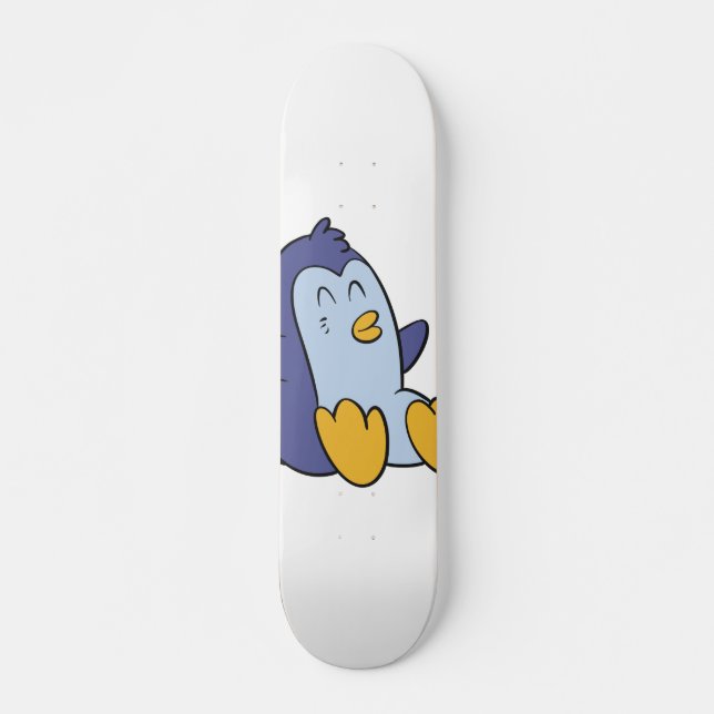 Happy Baby Pinguin | Hintergrundfarbe auswählen Skateboard (Vorne)