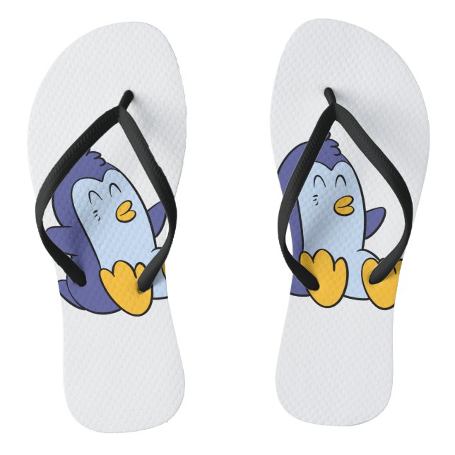 Happy Baby Pinguin| Hintergrundfarbe Flip Flops (Fußbett)