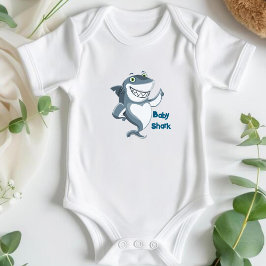 Happy Baby Shark Baby Strampler