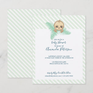 Happy Baby Sloth Baby Dusche Einladung