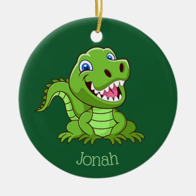 Happy Baby T-Rex Dinosaur Ornament (Vorne)