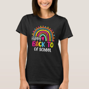 Happy Back to of School farbenfrohe Regenbogenherz T-Shirt