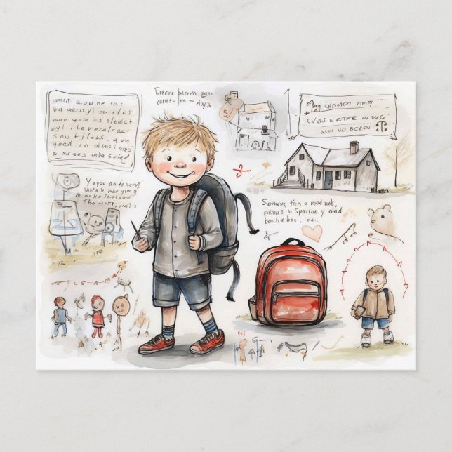 Happy Back to School Postkarte (Vorderseite)