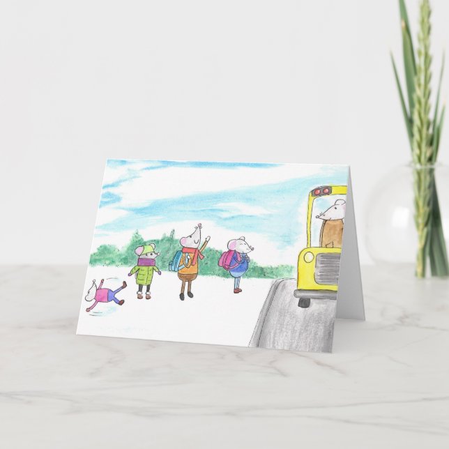 Happy Back-to-School Rats Card Karte (Vorderseite)