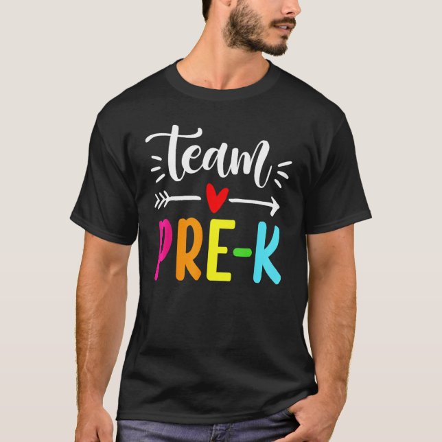 Happy Back To School Team Pre K Preschool Teacher  T-Shirt (Vorderseite)