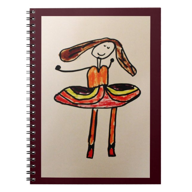Happy Ballerina Notizblock (Vorderseite)