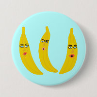 Happy Banana Trio Whimsical