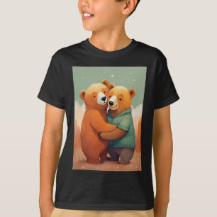 Happy Bären, die sich für Jungen ins Shirt stürzen