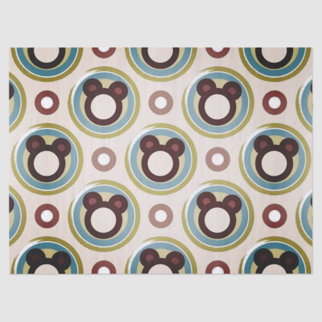 Happy-Bären-Papiertaschentuch Seidenpapier (Vorderseite)