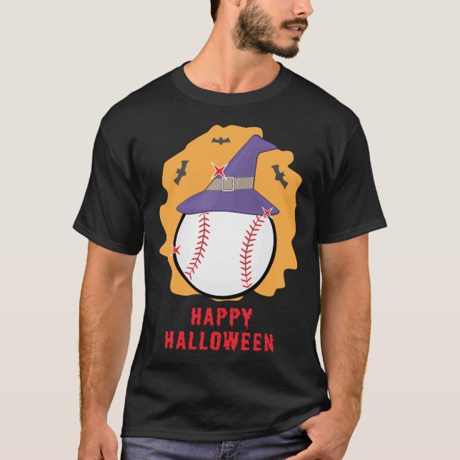 Happy Baseball Halloween - Funny T-Shirt (Vorderseite)