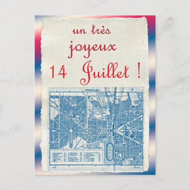 Happy Bastille Day Postkarte (Vorderseite)