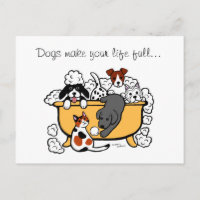 Happy Bath Time Black Labrador Cartoon