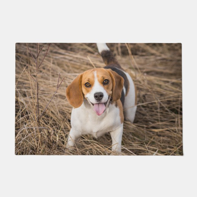Happy Beagle Fußmatte (Vorderseite)
